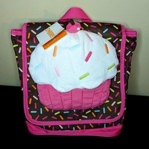 NEW Gymboree Girl's Cupcake Toddler Backpack Bag Purse size 2 3 4 5 6 7 8